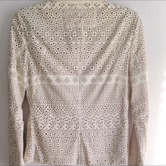 ANTHROPILOGIE DOLCE VITA Laser Cut Beige Jacket - Picture 7 of 7